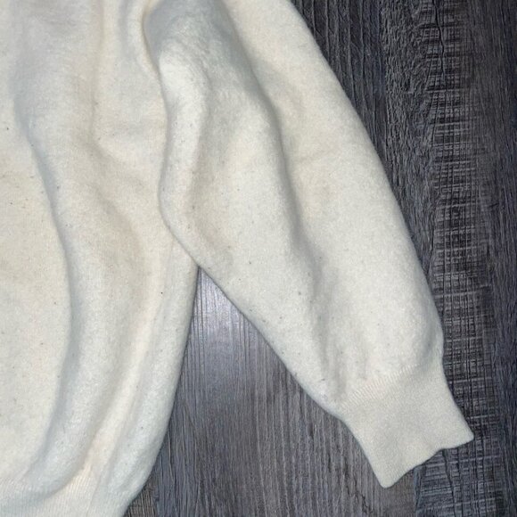 Italian Merino Wool Sweater Women’s Small Karaka Ivory Butter Soft - Picture 7 of 11